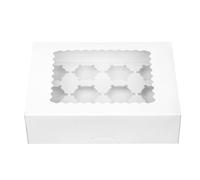 LONGTEAM Pre-folded 12 count Cupcake Boxes, 10-Set Cupcake Container with Window Transport Holders Holding 72 pastry Box for Birthday, Holiday, Party Bakery Supplies 32.5cm x 25cm x 9cm (10)