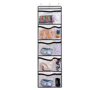 LONGTEAM Weekly Kids Clothes Organizer for Daily Activity, Over Door Portable Kids School Clothing Storage with 3 hooks (Beige - 1 Set)