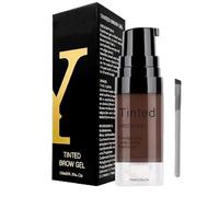 Longwear Waterproof Tinted Brow Gel, 2025 New Semi-Permanent Tattoo Eyebrow Gel, 24 Hours Wear Tattoo Eyebrow Tint Gel, Waterproof Brow Stain Makeup Kit, Achieve Perfect Eye Brow Shape (D.Gray)