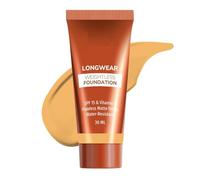 Longwear Weightless Foundation - 304 Golden Caramel, 30ml | Matte Finish with SPF 15 & Vitamin E | Lightweight & Buildable Coverage | Water-Resistant Liquid Foundation for All Skin Types