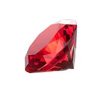 LONGWIN 100mm(3.9") W Crystal Diamond Paperweight Ornament Home Venue Decorations Solid Color Red