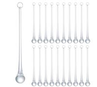LONGWIN 20pcs 6.3inch Clear Crystal Glass Teardrop Ornaments for Christmas Tree, Chandelier Crystals Replacement Parts, Xmas Raindrop Centerpiece Decor