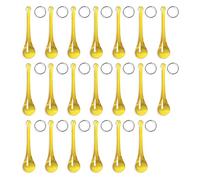 LONGWIN 20pcs Crystal Teardrop Pendant Chandelier Parts Wedding Decoration Christmas Tree Decorations (Yellow)