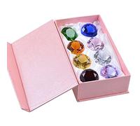 LONGWIN 50mm (2") Crystal Diamond Pirate Gems and Jewels Paperweight Table Decor Multicolor Christmas Centerpiece Gift for kids