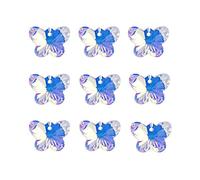 LONGWIN 60pcs AB Butterfly Crystal Beads 10mm Top Drilled Adabele Austrian Butterfly Glass Pendants Beads Charms for DIY Project Earring, Necklaces, Bracelets, Jewelry Making