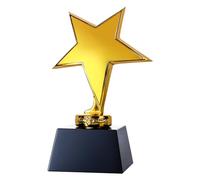LONGWIN Crystal Gold Star Trophy Award, Blank Winner Trophy for Sports Events/Competition, Participation Funny Trophy for Talent Show/Party Favor, Small Trophies for Adults