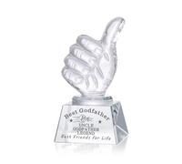 LONGWIN Godfather Gift Crystal Awards with Thumbs Up, Godfather Fathers Day, Birthday, Christmas, Thanks Giving Day Gifts from Godchild