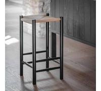 Longworth Bar Stool Black and Rattan