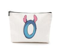 LONGXIN Cute Cartoon Gifts Initial Personalized Makeup Bag Monogrammed Cosmetic Bags Small Makeup Pouch Birthday Christmas Gifts for Women Girls, Stitch