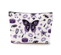 LONGXIN Singer Musical Cosmetic Make up Bag Song Lyrics Fans Gift Album Inspired Gifts for Women Girls Music Lovers Concert Merchandise Makeup Zipper Pouch Bag