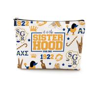 LONGXIN Sorority Gift Paraphernalia Gifts for Women Sorority Cosmetic Make up Bag Greek Sorority Gift Makeup Zipper Pouch Bag