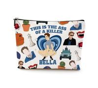 LONGXIN Twilight Merch Makeup Bag Movie Merchandise Vampire Werewolf Gift Vampire Edward Bag Gifts for Vampire Lover Edward Bella Fans Movie Lovers Girls, Beige