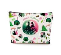 LONGXIN Witch Merch Makeup Bag Broadway Musical Cosmetic Bag Witch Gifts for Girls Women Elphaba And Glinda Fans Movie Lovers Witch Merchandise Unlikely Friendships, Beige