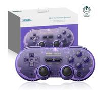 LONGYI 8BitDo SN30 Pro Bluetooth Controller, Hall Effect Joysticks, Rumble Vibration and USB-C Cable, Retro Gamepad for Switch 2/Switch, Windows, Mac OS, Android, Steam Deck - Purple