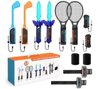 LONGYI Switch 2 Sports Accessory Set For Switch 2, 12 in 1 Sports Accessory Bundle, Family Party Pack Sports Games Accessories With Golf Clubs, Tennis Rackets