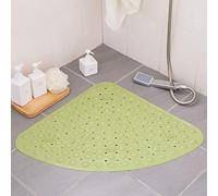 LONGYIXIAO Bath Mats Corner Shower Mat Arch Shaped Shower Room Floor Mat Fan Shaped Mat Bathroom Toilet Anti-Slip Bathroom Mat Suitable For Bath Mat-Green||65 * 65cm