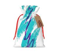 Longzehao 90's Cup Design Print Christmas Drawstring Gift Bags,Gift Wrapping Bag for Xmas Holiday Birthday Party