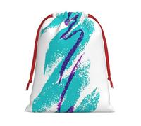 Longzehao 90's Cup Design Print Drawstring Gift Bags For Christmas,Holiday Gift Wrapping Bag Assorted Sizes
