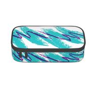 Longzehao 90's Cup Design Print Pencil Case Large Capacity Storage Pouch Holder Office Organizer box Makeup Bag