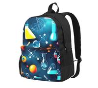 Longzehao Abstract Science Chemistry Print Casual Backpack for Men and Women,Large Capacity Travel Work Computer Backpacks