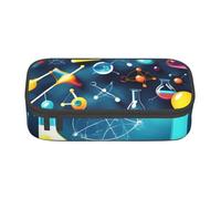 Longzehao Abstract Science Chemistry Print Pencil Case Large Capacity Storage Pouch Holder Office Organizer box Makeup Bag