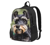 Longzehao adorable schnauzer Print Casual Backpack for Men and Women,Large Capacity Travel Work Computer Backpacks