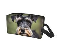 Longzehao adorable schnauzer Print Travel Storage Bag for men women,Portable Toiletry Bag Large Capacity Organizer