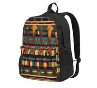 Longzehao African Classic Weave Print Casual Backpack for Men and Women,Large Capacity Travel Work Computer Backpacks