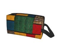 Longzehao African Style Patchwork Print Travel Storage Bag for men women,Portable Toiletry Bag Large Capacity Organizer