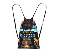 Longzehao Airplane Cockpit Print Drawstring Backpack,String Backpack Storage bag for Gym Traveling Sport Beach Swim
