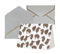 Longzehao All Occasion Kiwi Birds Cute Print Greeting Cards,Blank Inside,with envelope,Suitable for family friends