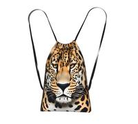 Longzehao Animal Leopard Print Drawstring Backpack,String Backpack Storage bag for Gym Traveling Sport Beach Swim