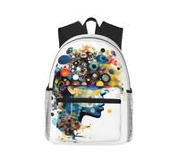 Longzehao Artificial Intelligence Brain Print Casual Fashions Backpack,Lightweight Sports Bookbag Travel Multip Rucksack.