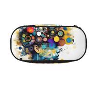 LONGZEHAO Artificial Intelligence Brain Print Simple rectangle Pen bag Storage case for Office supplies,cosmetics,toiletries