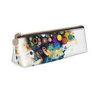 Longzehao Artificial Intelligence Brain Print Simple Triangular Pencil Case Storage Bag for Office Supplies, Cosmetics, Toiletries, White, One Size, Art Deco, White, One Size, Art Deco