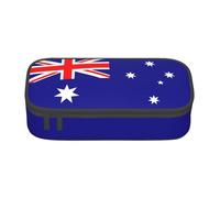 Longzehao Australian flag Print Pencil Case Large Capacity Storage Pouch Holder Office Organizer box Makeup Bag