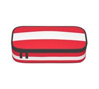Longzehao Austrian flag Print Pencil Case Large Capacity Storage Pouch Holder Office Organizer box Makeup Bag