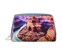 Longzehao Beauty Grand Canyon Leather Makeup Bag with Zipper and Zipper, Travel Organizer, White, One Size, white, One Size