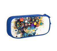 LONGZEHAO Big Capacity Artificial Intelligence Brain Print Pencil Case,Double layer zipper Pencil box Makeup Pouch Organizer