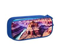 LONGZEHAO Big Capacity Beauty Grand Canyon Print Pencil Case,Double layer zipper Pencil box Makeup Pouch Organizer