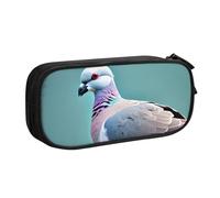 LONGZEHAO Big Capacity cartoon pigeon 4 Print Pencil Case,Double layer zipper Pencil box Makeup Pouch Organizer