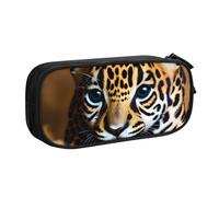 LONGZEHAO Big Capacity Cute Baby Jaguar 1 Print Pencil Case,Double layer zipper Pencil box Makeup Pouch Organizer