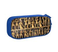 Longzehao Big Capacity Egypts Hieroglyphics Print Pencil Case,Double layer zipper Pencil box Makeup Pouch Organizer