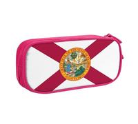 LONGZEHAO Big Capacity Flag of Florida Print Pencil Case,Double layer zipper Pencil box Makeup Pouch Organizer