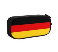 LONGZEHAO Big Capacity German flag Print Pencil Case,Double layer zipper Pencil box Makeup Pouch Organizer