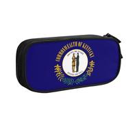 LONGZEHAO Big Capacity Kentucky State Flag Print Pencil Case,Double layer zipper Pencil box Makeup Pouch Organizer