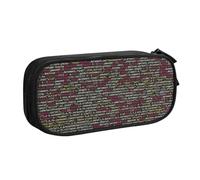 LONGZEHAO Big Capacity Programmer Programming Code Print Pencil Case,Double layer zipper Pencil box Makeup Pouch Organizer