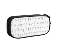 LONGZEHAO Big Capacity Sign Language Alphabet. Print Pencil Case,Double layer zipper Pencil box Makeup Pouch Organizer