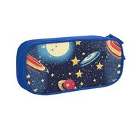 LONGZEHAO Big Capacity Starry Sky Universe Space Print Pencil Case,Double layer zipper Pencil box Makeup Pouch Organizer