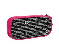 LONGZEHAO Big Capacity Supernatural Inspiration Print Pencil Case,Double layer zipper Pencil box Makeup Pouch Organizer